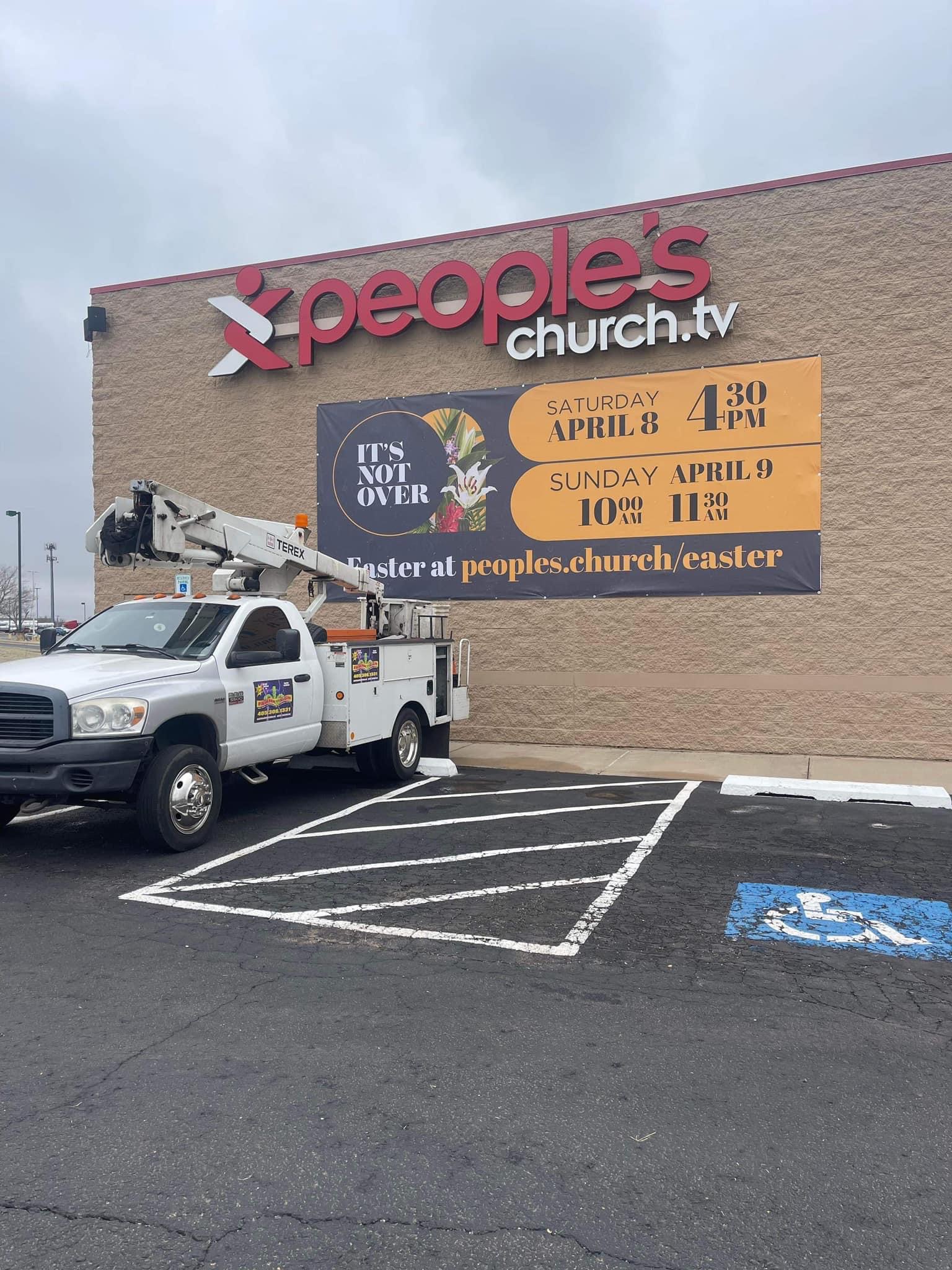 Banner or streamer installation 8