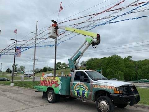 Banner or streamer installation 15
